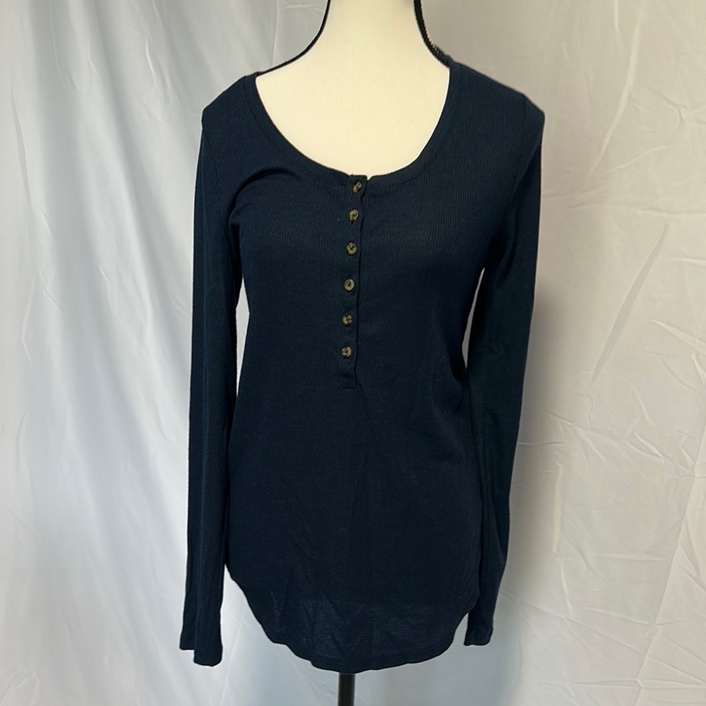 Women's Dark Navy Long Sleeve Top
